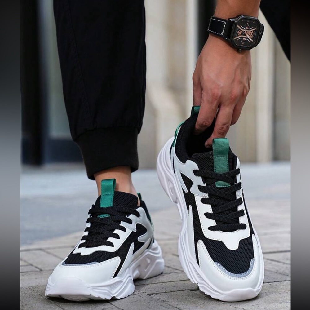 New Men's Shoes Laer Light Gradient Thick Sole Casual Comfortable Fashion - Picture 2 of 5